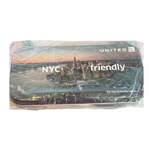 United Airlines Special Edition Amenity Kit Metal Tin NYC New York New Sealed